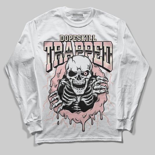 Jordan 1 High OG WMNS Washed Pink DopeSkill Long Sleeve T-Shirt Trapped Halloween Graphic Streetwear - White