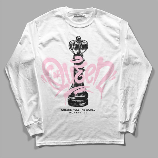 Dunk Low LX Pink Foam DopeSkill Long Sleeve T-Shirt Queen Chess Graphic Streetwear - White