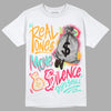 Jordan 1 High OG Bio Hack DopeSkill T-Shirt Real Ones Move In Silence Graphic Streetwear - White 