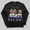 Royal Blue Sneakers DopeSkill Long Sleeve T-Shirt First Sunday Graphic Streetwear - Black