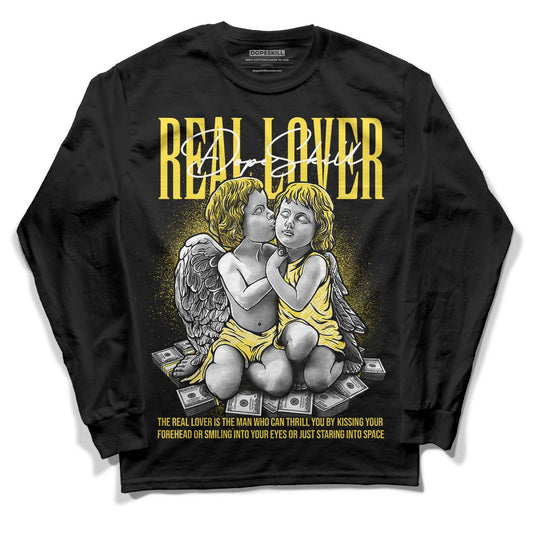 Wmns Air Jordan 11 Low 'Yellow Snakeskin' DopeSkill Long Sleeve T-Shirt Real Lover Graphic Streetwear - Black