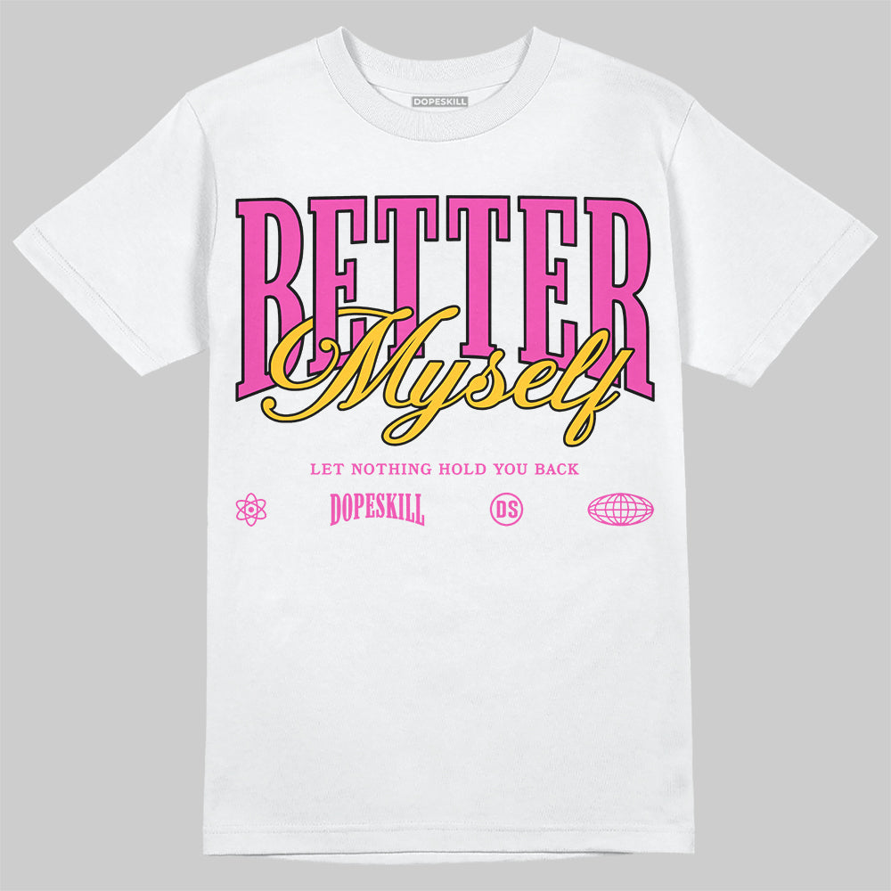 Jordan 4 “Comic” DopeSkill T-Shirt Better Myself Graphic Streetwear - White