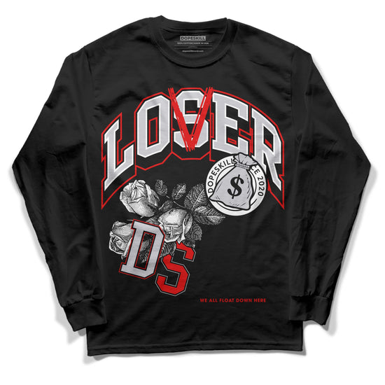 Jordan 2 Retro "Black Cement" DopeSkill Long Sleeve T-Shirt Loser Lover Graphic Streetwear - Black