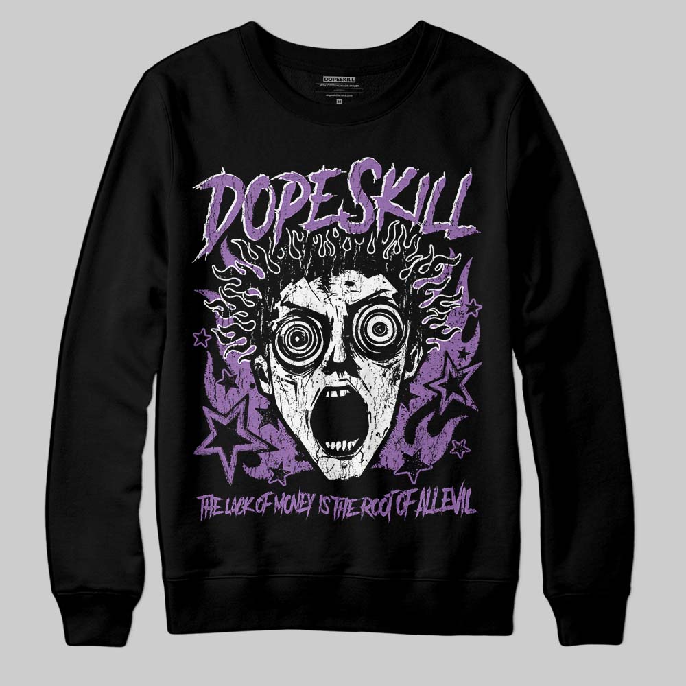 PURPLE Sneakers DopeSkill Sweatshirt Root of Evil Graphic Streetwear - Black