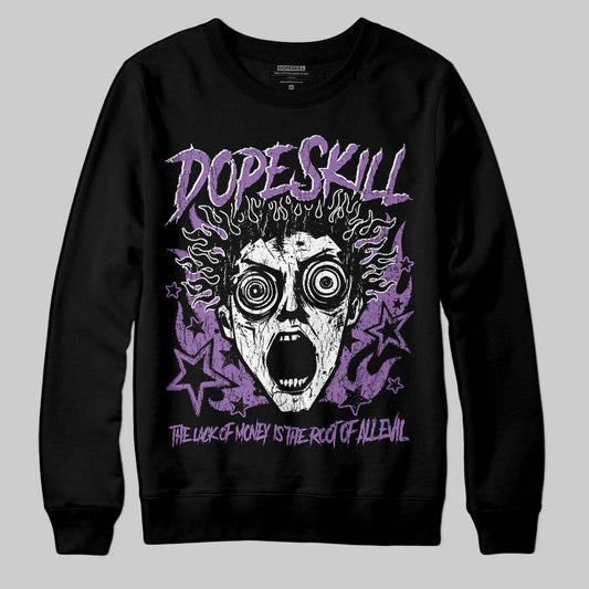 PURPLE Sneakers DopeSkill Sweatshirt Root of Evil Graphic Streetwear - Black
