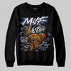 University Blue Sneakers DopeSkill Sweatshirt MILF Graphic Streetwear - Black