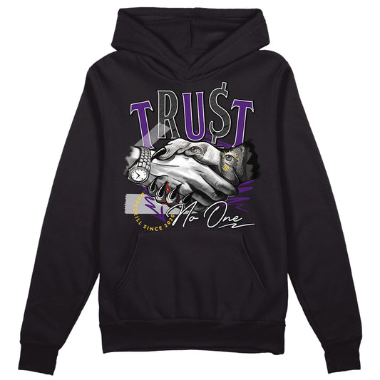 Jordan 12 "Field Purple" DopeSkill Hoodie Sweatshirt Trust No One Graphic Streetwear - Black