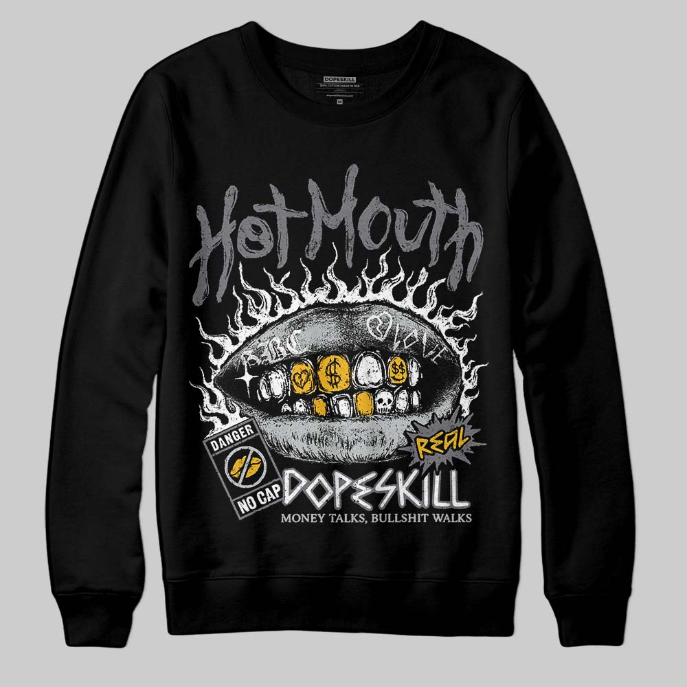 Jordan 4 “Fear” DopeSkill Sweatshirt Hot Mouth Graphic Streetwear - Black