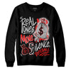 Jordan Spizike Low Bred DopeSkill Sweatshirt Real Ones Move In Silence Graphic Streetwear - Black