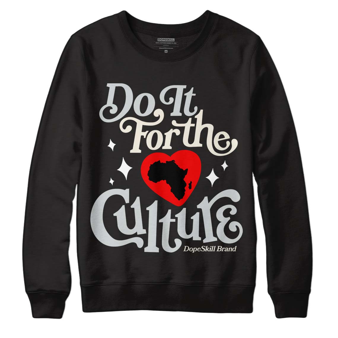 Jordan 1 Retro Low OG Black Cement DopeSkill Sweatshirt Do It For The Culture Graphic Streetwear - Black