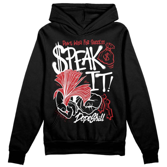 Jordan 12 “Red Taxi” DopeSkill Hoodie Sweatshirt Speak It Graphic Streetwear - Black