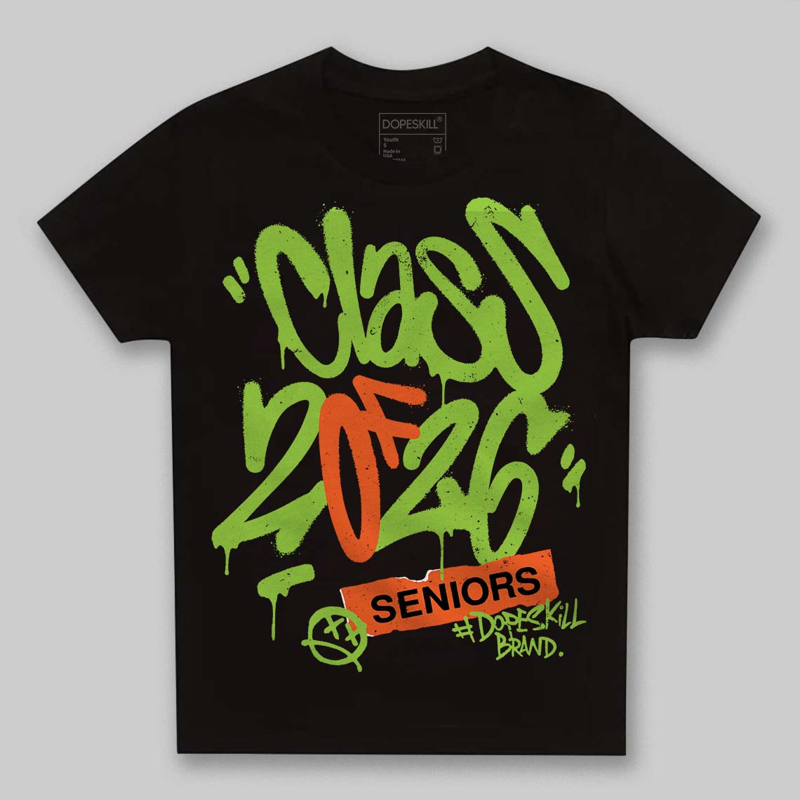 Neon Green Sneakers DopeSkill Toddler Kids T-shirt Class of 2026 Graphic Streetwear - Black