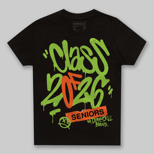 Neon Green Sneakers DopeSkill Toddler Kids T-shirt Class of 2026 Graphic Streetwear - Black