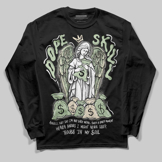 Jordan 4 WMNS “Seafoam” (2025) DopeSkill Long Sleeve T-Shirt Angels Graphic Streetwear - Black