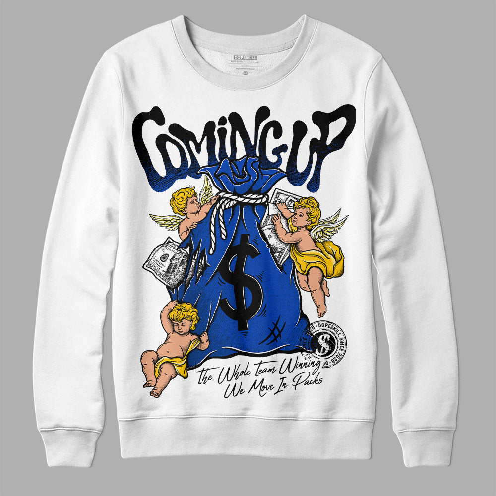 Jordan 14 “Laney” DopeSkill Sweatshirt Money Bag Coming Up Graphic Streetwear - White 