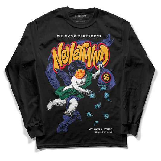 Jordan 1 Mid GS 'Six Championships DopeSkill Long Sleeve T-Shirt Nevermind Graphic Streetwear - Black