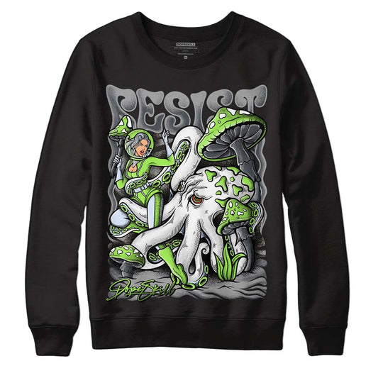 Jordan 5 Green Bean DopeSkill Sweatshirt Resist Graphic Streetwear - Black
