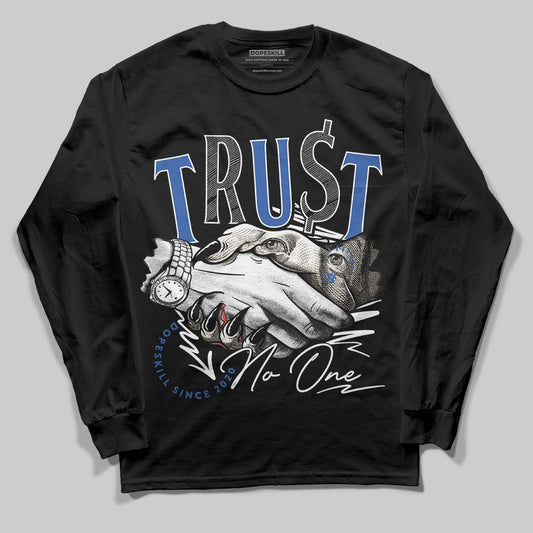 Jordan 1 Low Travis Scott x Fragment DopeSkill Long Sleeve T-Shirt Trust No One Graphic Streetwear - Black