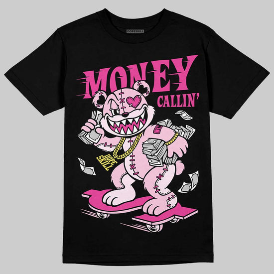 Pink Sneakers DopeSkill T-Shirt Money Callin' Graphic Streetwear - Black
