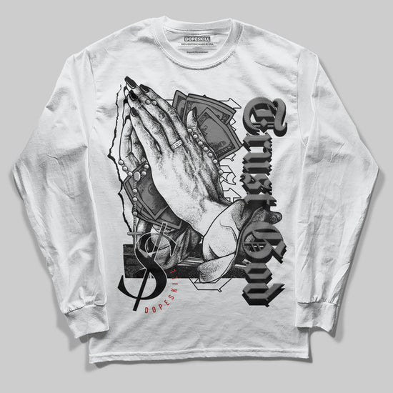 Jordan 1 High OG “Black/White” DopeSkill Long Sleeve T-Shirt Trust God Graphic Streetwear - White