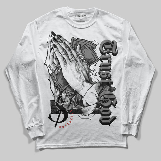 Jordan 1 High OG “Black/White” DopeSkill Long Sleeve T-Shirt Trust God Graphic Streetwear - White