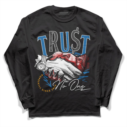 Jordan 4 Retro GS 'Messy Room' DopeSkill Long Sleeve T-Shirt Trust No One Graphic Streetwear - Black