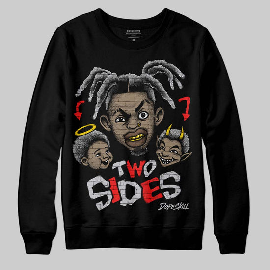 Grey Sneakers DopeSkill Sweatshirt Two Sides Graphic Streetwear - black
