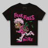 Pink Sneakers DopeSkill Toddler Kids T-shirt Fear Fuels The Hustle Graphic Streetwear - Black
