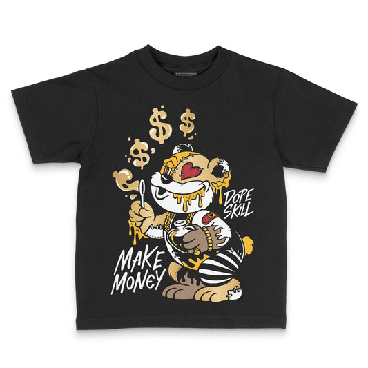 Jordan 12 Retro 'Taxi' 2025 DopeSkill Toddler Kids T-shirt Money Callin' Graphic Streetwear - Black