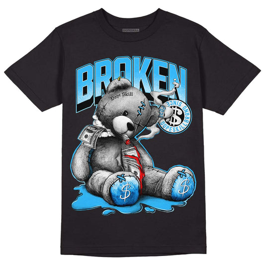 Jordan 2 Low "University Blue" DopeSkill T-Shirt Sick Bear Graphic Streetwear - Black