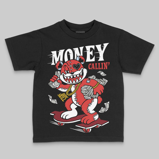 Jordan 6 “Reverse Infrared” DopeSkill Toddler Kids T-shirt Money Callin' Graphic Streetwear - black