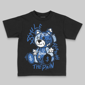 Jordan 11 "Space Jam" (2026) DopeSkill Toddler Kids T-Shirt Smile Through The Pain Graphic Streetwear  - black