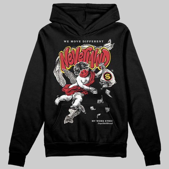 Jordan 4 “Flight Club” DopeSkill Hoodie Sweatshirt Nevermind Graphic Streetwear - Black