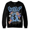 Jordan 5 Retro University Blue DopeSkill Sweatshirt Money Bag Coming Up Graphic Streetwear - Black