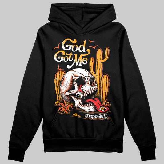 Jordan 12 Retro Black Taxi DopeSkill Hoodie Sweatshirt God Got Me Graphic Streetwear - Black