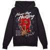 Jordan 1 High OG “Black/White” DopeSkill Hoodie Sweatshirt Never Stop Hustling Graphic Streetwear - Black 