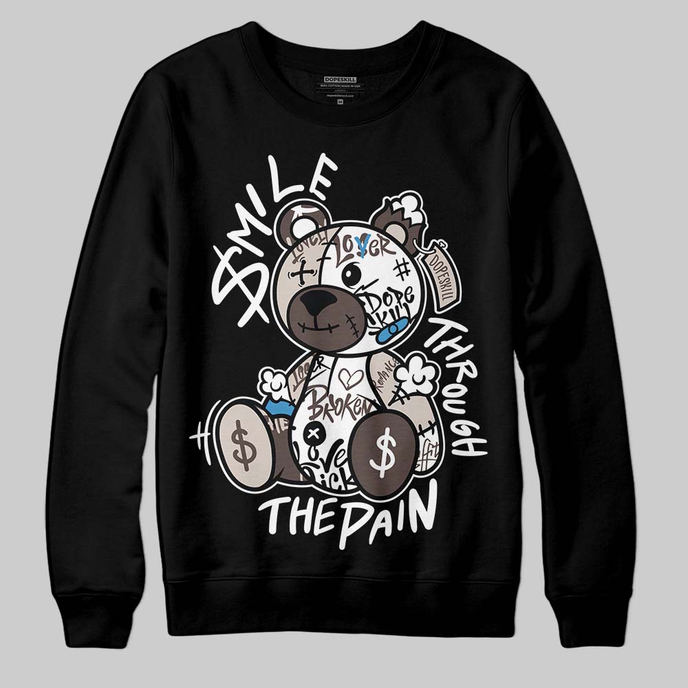 Adidas Samba OG White Black Clear Granite DopeSkill Sweatshirt Smile Through The Pain Graphic Streetwear - Black