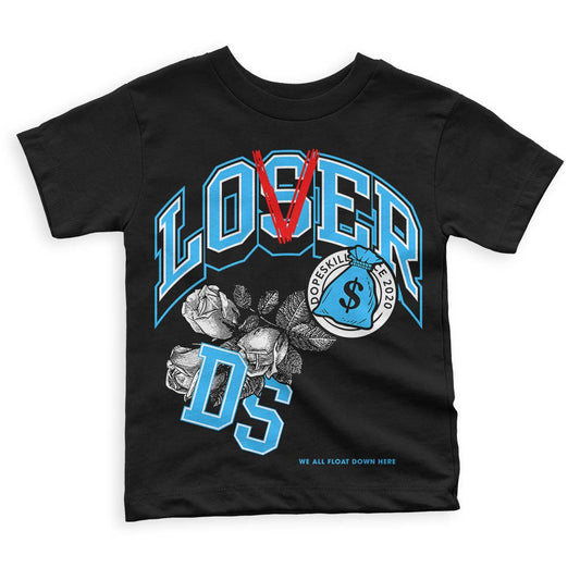 Jordan 1 High Retro OG “University Blue” DopeSkill Toddler Kids T-shirt Loser Lover Graphic Streetwear - Black