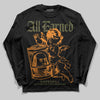 Olive Sneakers DopeSkill Long Sleeve T-Shirt All Earned Graphic Streetwear - Black