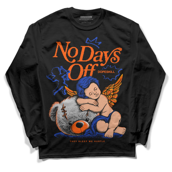 Dunk Low Futura Orange Blaze DopeSkill Long Sleeve T-Shirt New No Days Off Graphic Streetwear - black