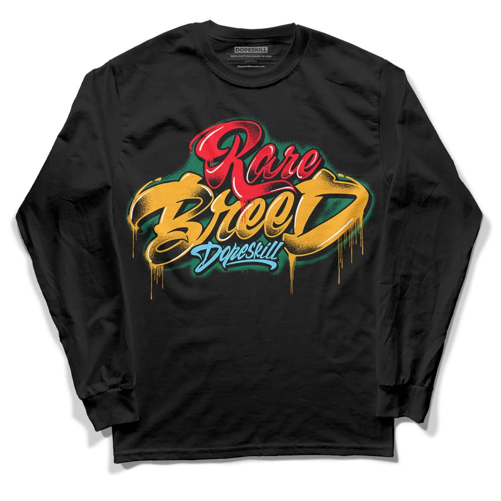 Jordan 1 Mid GS 'Six Championships DopeSkill Long Sleeve T-Shirt Rare Breed Type Graphic Streetwear - Black