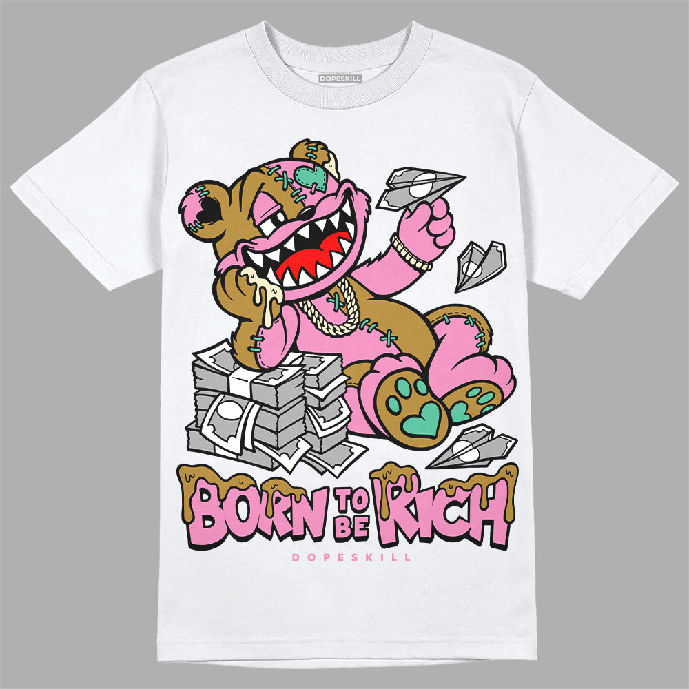 Parris Goebel x WMNS Dunk Low 'Playful Pink’ DopeSkill T-Shirt Born To Be Rich Graphic Streetwear - White 