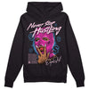 Pink Sneakers DopeSkill Hoodie Sweatshirt Never Stop Hustling Graphic Streetwear - Black