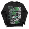 Jordan 1 High OG Green Glow DopeSkill Long Sleeve T-Shirt Side Hustle Graphic Streetwear - Black