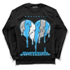 Jordan 2 Low "University Blue" DopeSkill Long Sleeve T-Shirt Juneteenth Heart Graphic Streetwear - Black