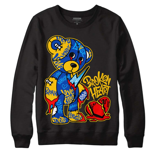 Jordan 14 “Laney” DopeSkill Sweatshirt Broken Heart Graphic Streetwear - Black