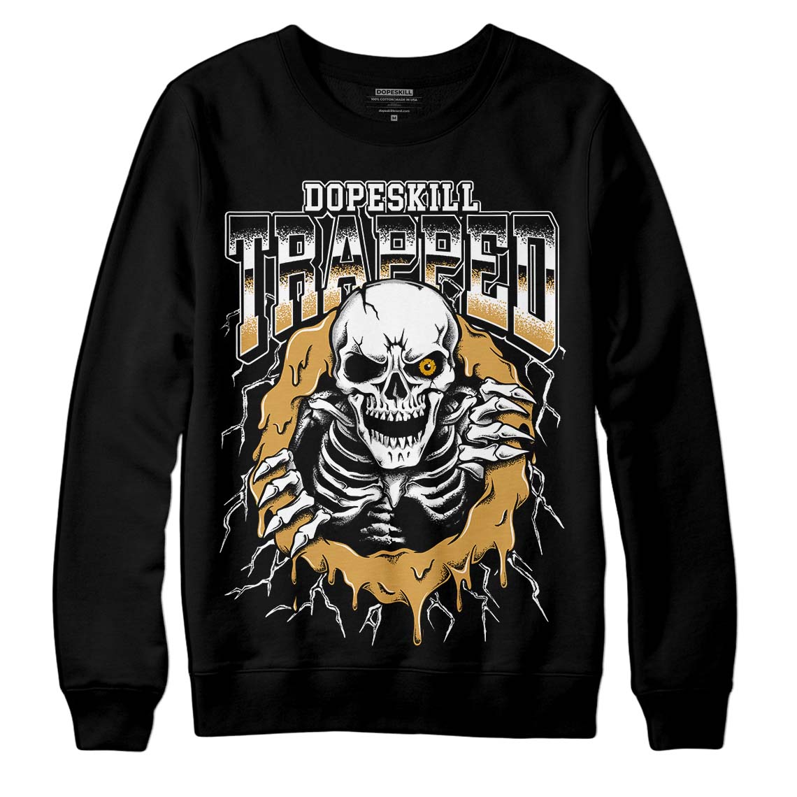 Jordan 11 "Gratitude" DopeSkill Sweatshirt Trapped Halloween Graphic Streetwear - Black