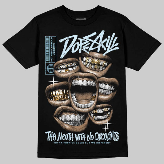 Vans Knu Stack Vintage Satin Dream Blue DopeSkill T-Shirt The Mouth With No Droughts Graphic Streetwear - Black