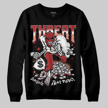 Jordan 1 High OG Rare Air “Cinnabar” DopeSkill Sweatshirt Threat Graphic Streetwear - Black