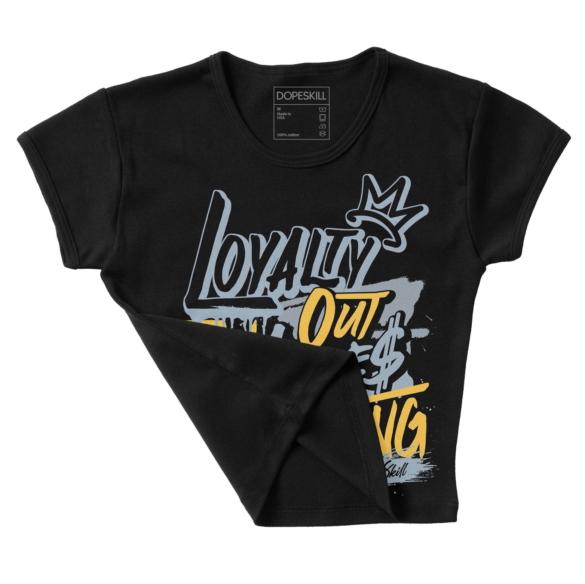 Jordan 13 “Blue Grey” DopeSkill Women's Crop Top LOVE Graphic Streetwear - Black